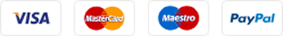 Visa, MasterCard, Maestro, PayPal