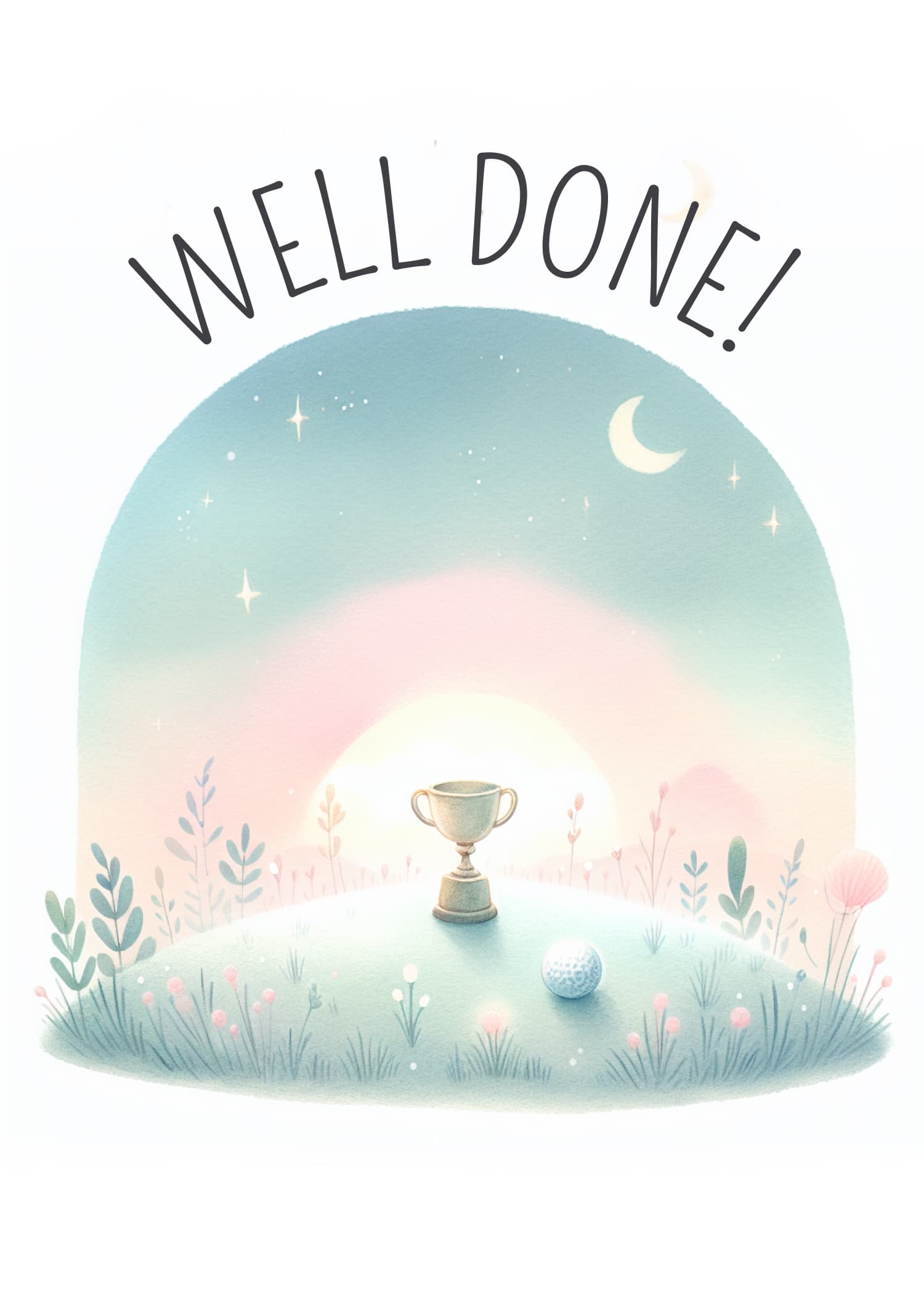 Well Done Golf Trophy eCard