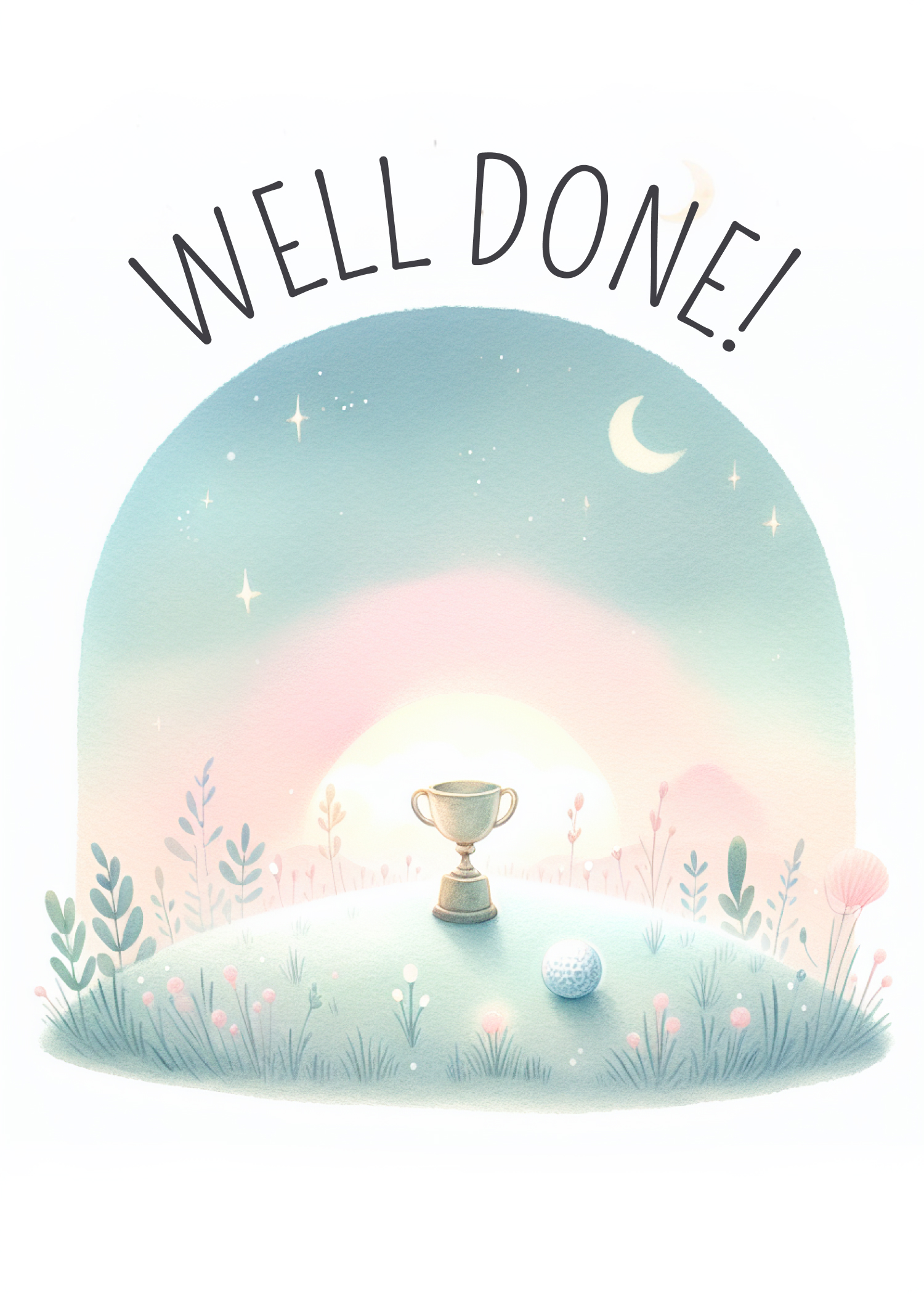Well Done Golf Trophy eCard