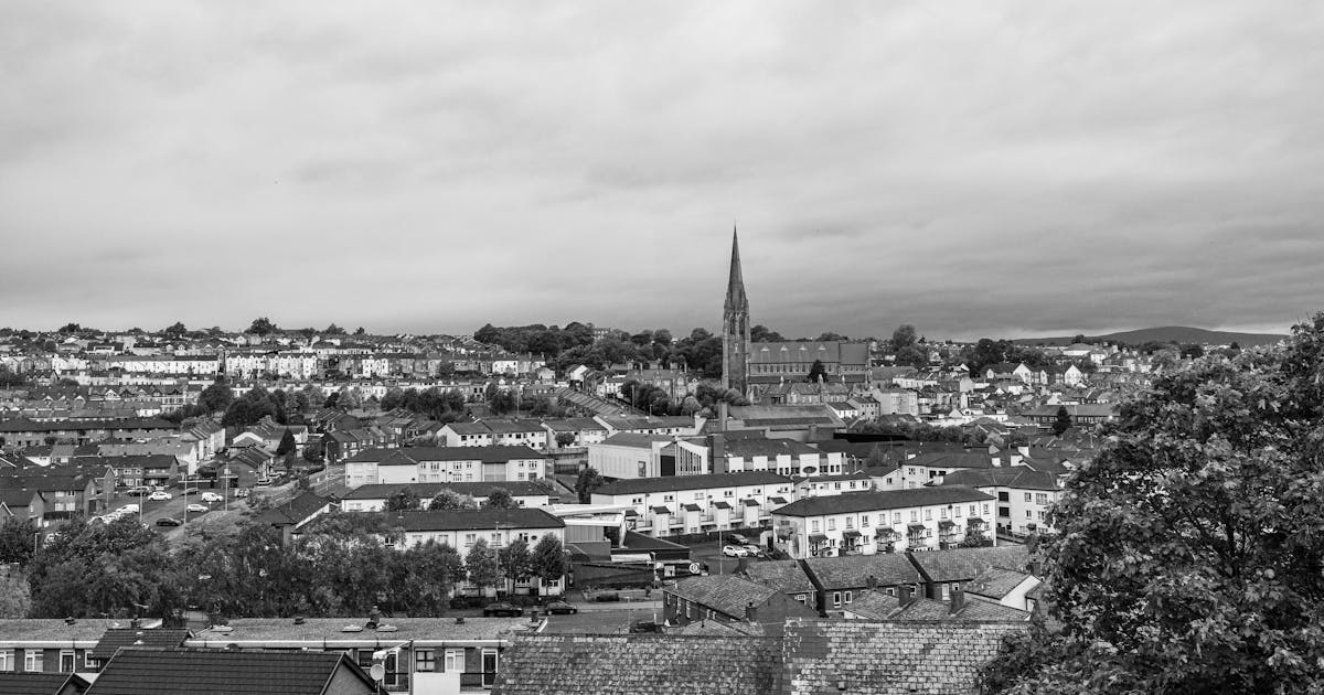 The historic city walls of Derry, Londonderry, Northern Ireland