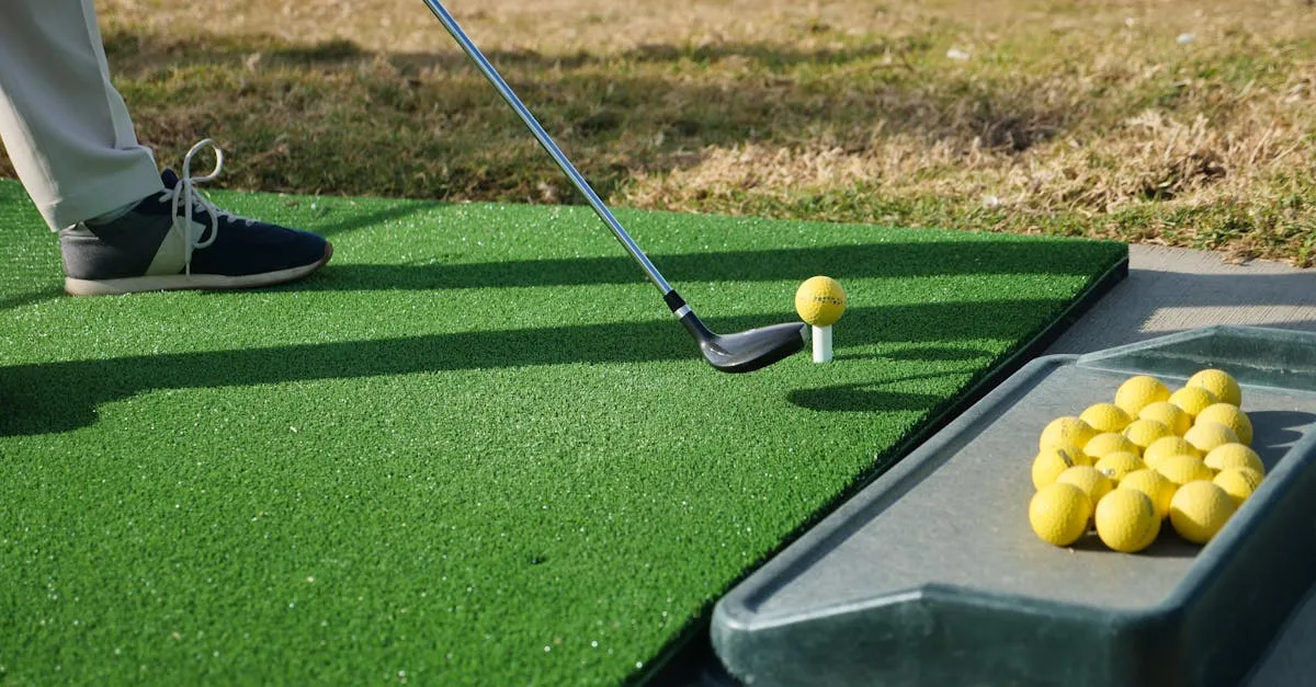 Heathland fairway at Ipswich Golf Club Purdis Heath with birch trees and gorse bordering the course in Suffolk